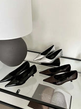 LBSFY  -  Sexy Women Pumps Black Brown Silver Shallow Slip On Party Pumps Casual Mules Shoes Thin High Heels Dress Party Office Pumps 39